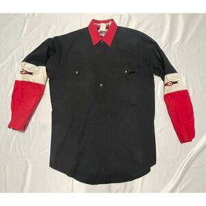 CUMBERLANDS OUTFITTER MENS WESTERN SHIRT LARGE BLACK RED